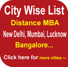 City Wise list of online Distance MBA new delhi mumbai lucknow bangalore, Online list of colleges